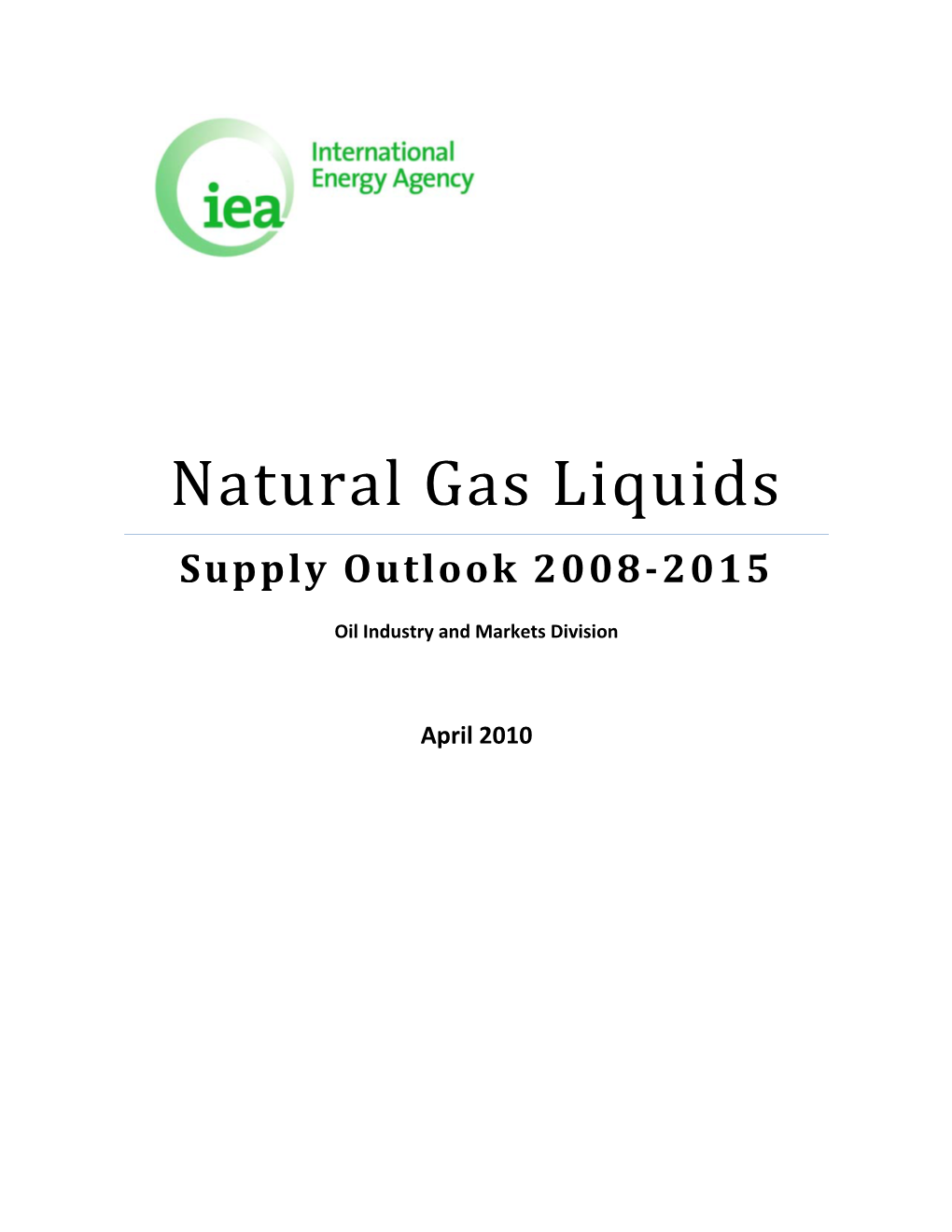 Natural Gas Liquids Supply Outlook 2008­2015