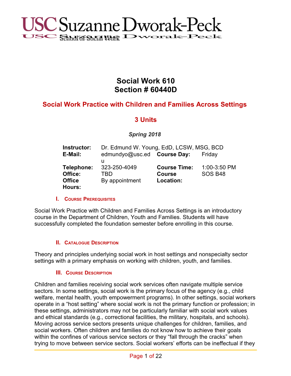 School of Social Work Syllabus Template Guide s17