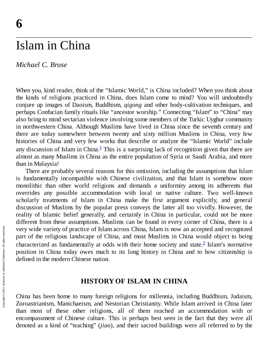 6 Islam in China