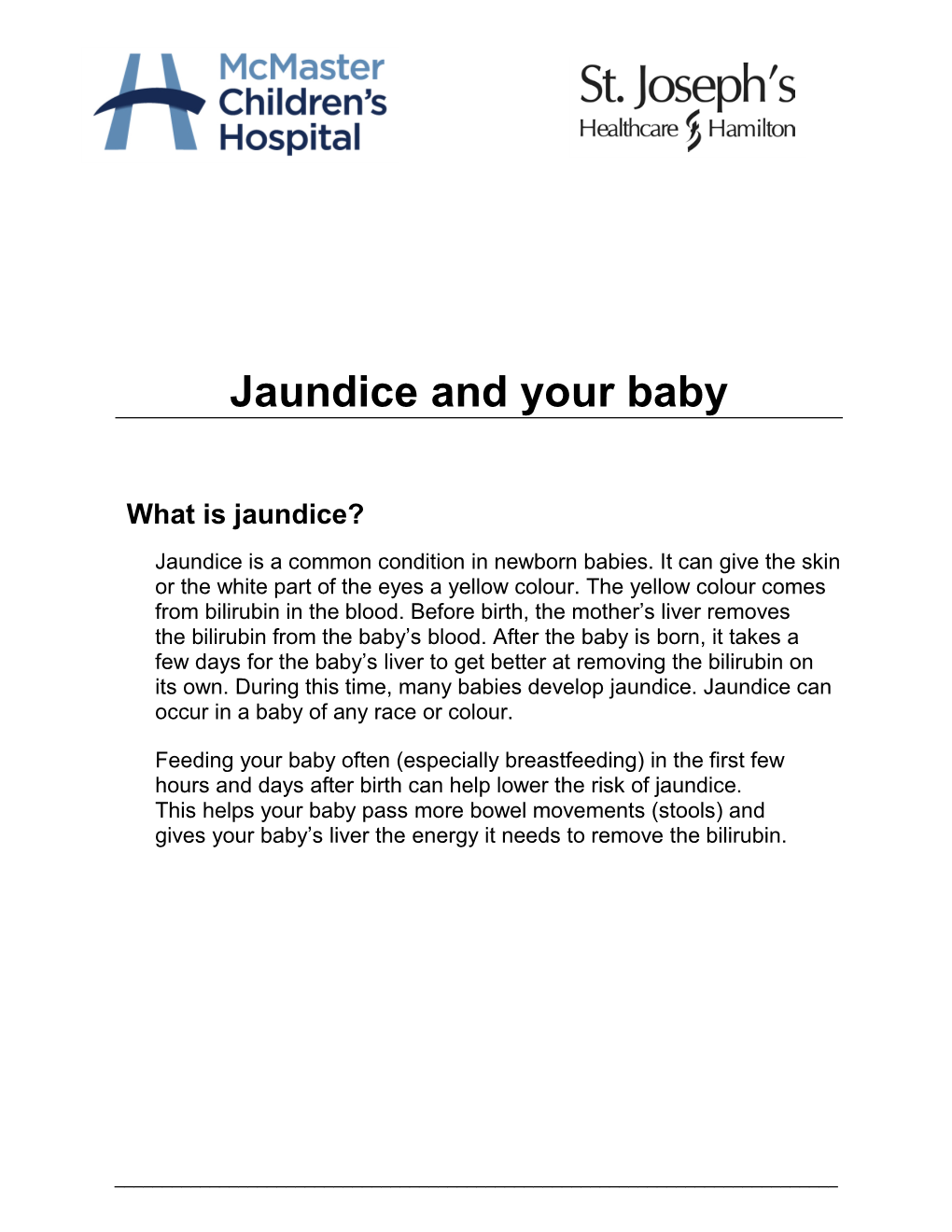 Jaundice and Your Baby