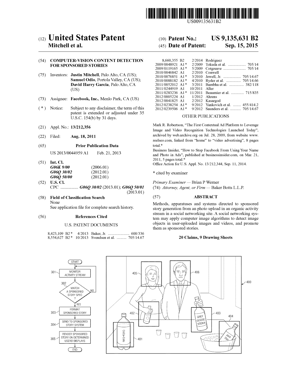 (12) United States Patent (10) Patent No.: US 9,135,631 B2 Mitchell Et Al
