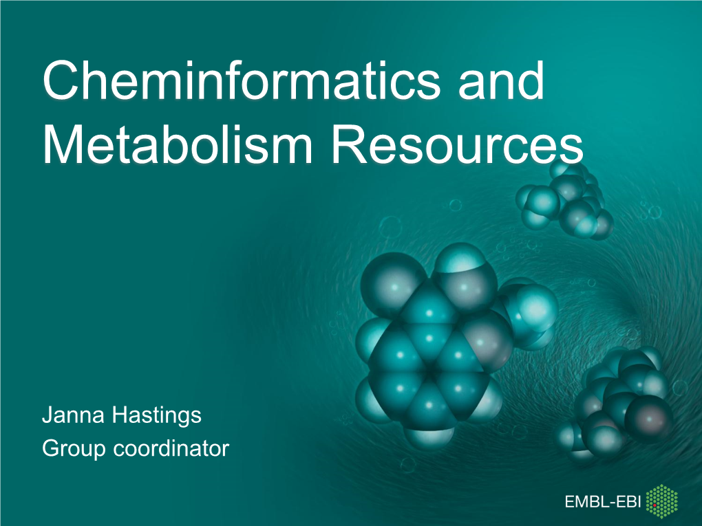 Cheminformatics and Metabolism Resources