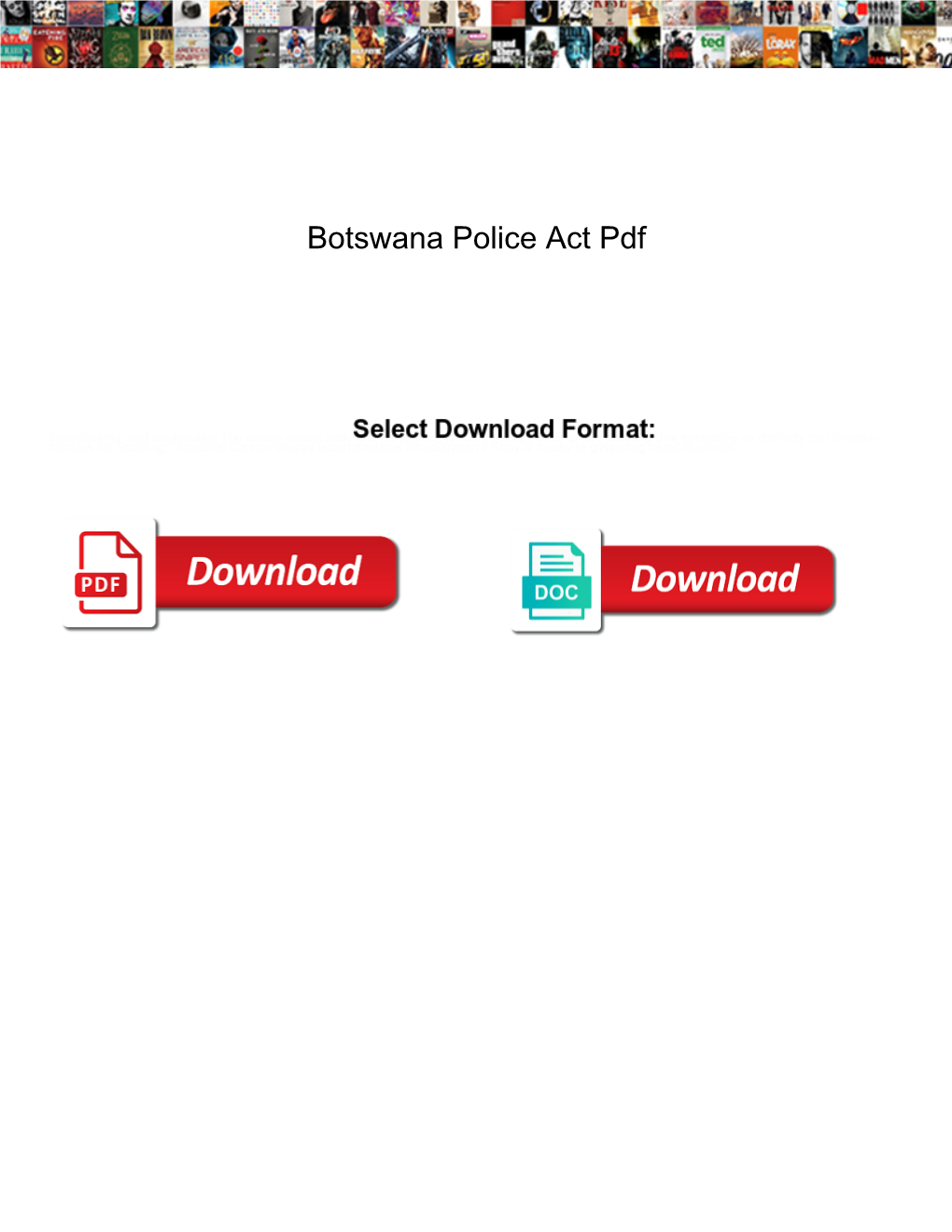 Botswana Police Act Pdf