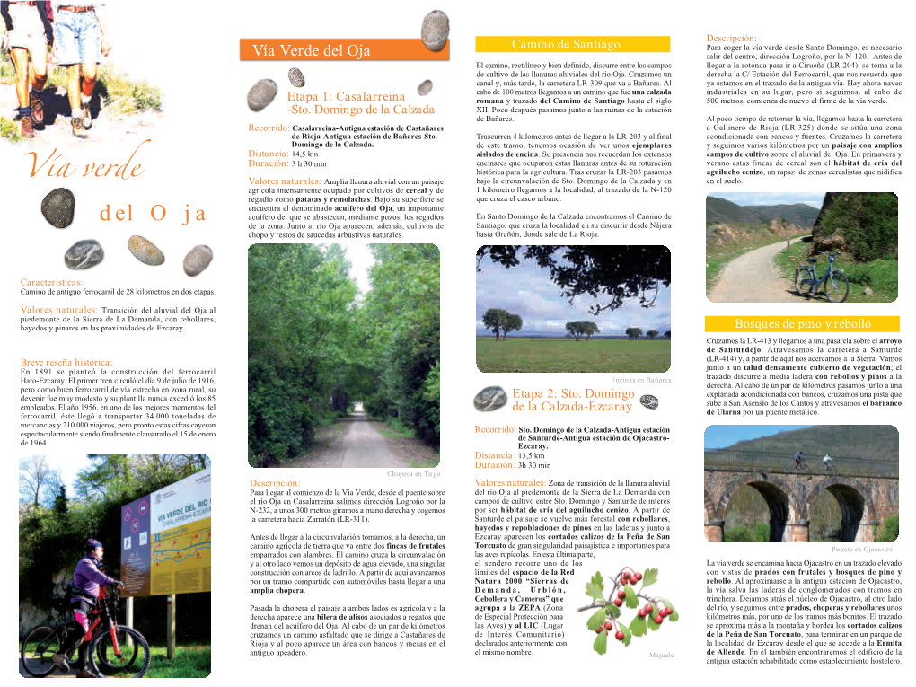 Vía Verde Del Oja Para Coger La Vía Verde Desde Santo Domingo, Es Necesario Salir Del Centro, Dirección Logroño, Por La N-120