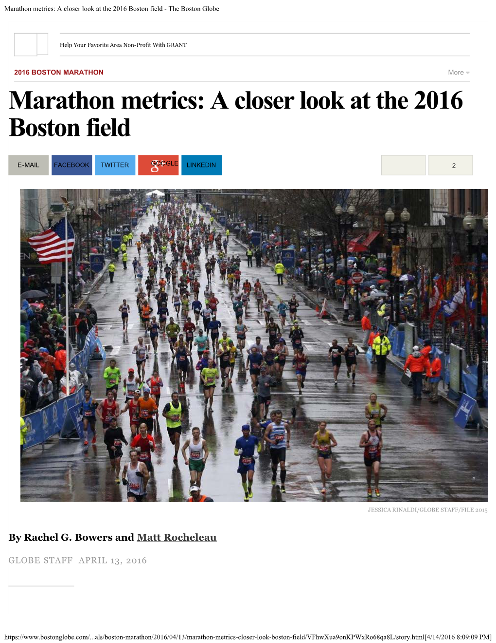 Marathon Metrics: a Closer Look at the 2016 Boston Field - the Boston Globe