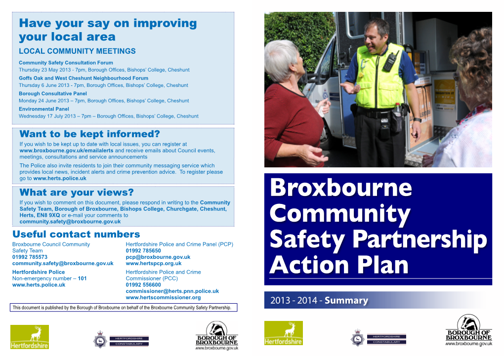 Broxbourne Community Safety Partnership Action Plan