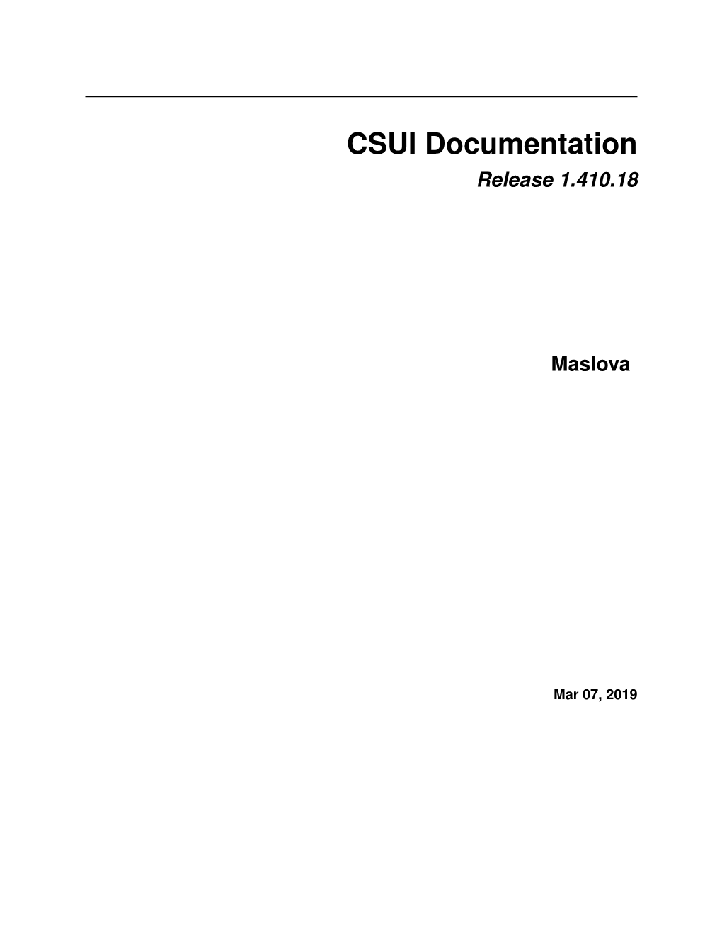 CSUI Documentation Release 1.410.18