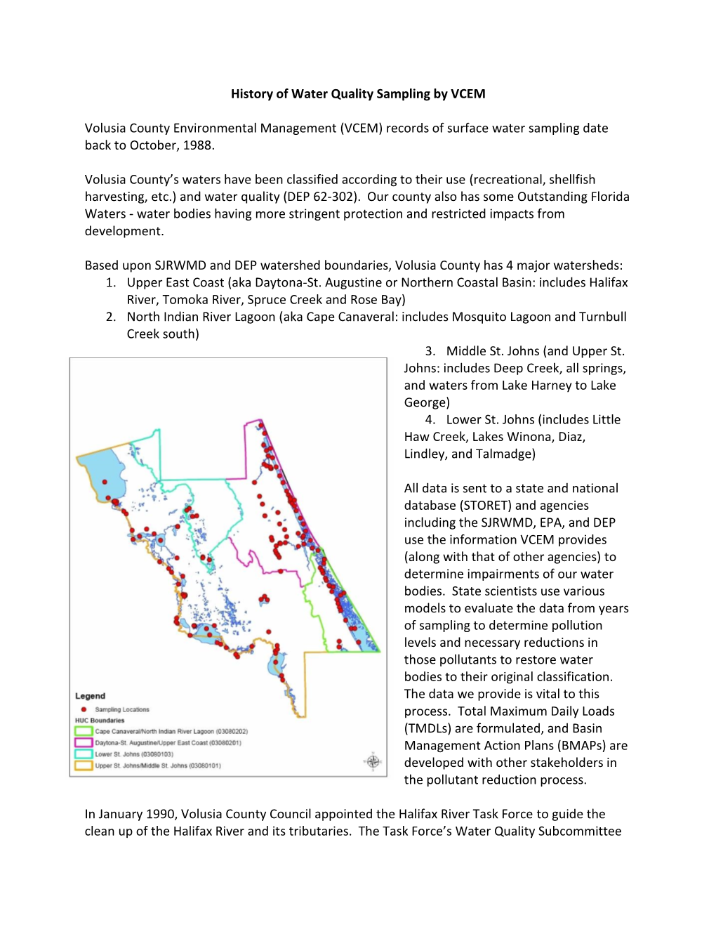 Water Quality Sampling Program