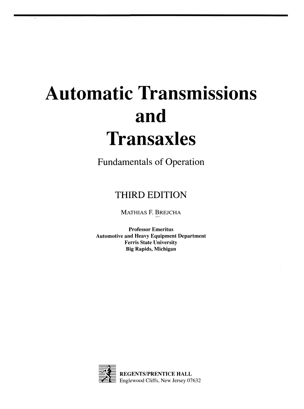 Automatic Transmissions and Transaxles