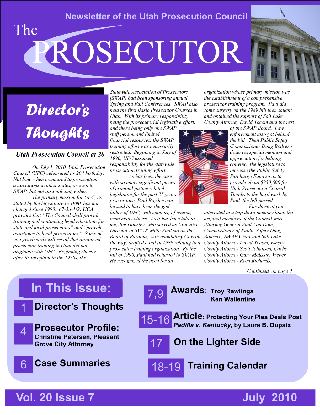 2010 July Newsletter