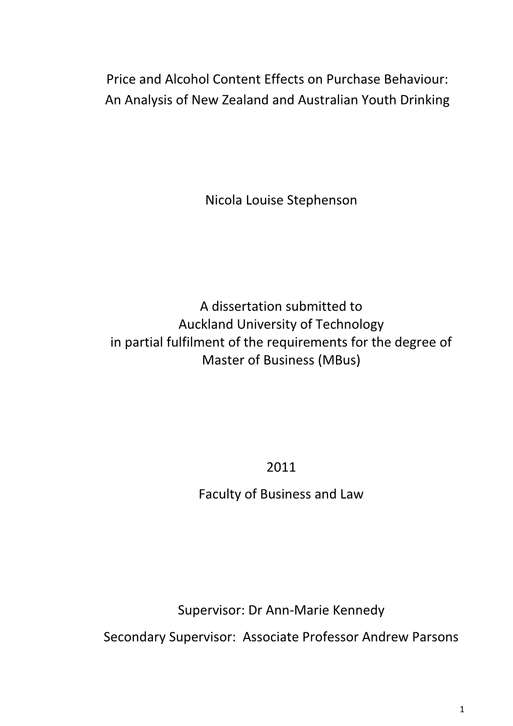 Price and Alcohol Content Effects on Purchase Behaviour: an Analysis of New Zealand and Australian Youth Drinking