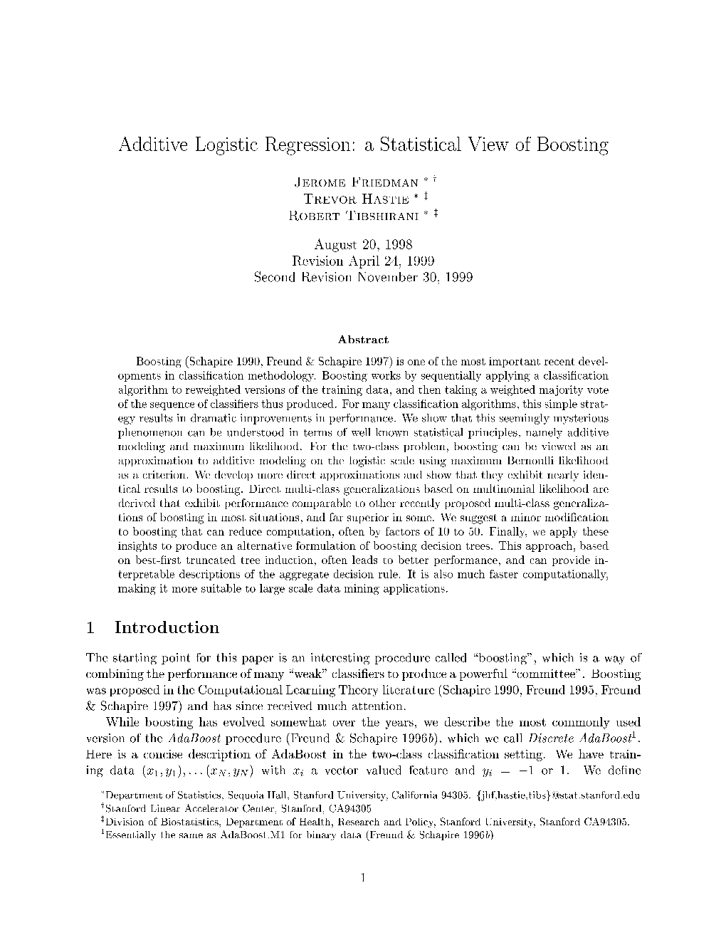 Additive Logistic Regression: a Statistical View of Boosting