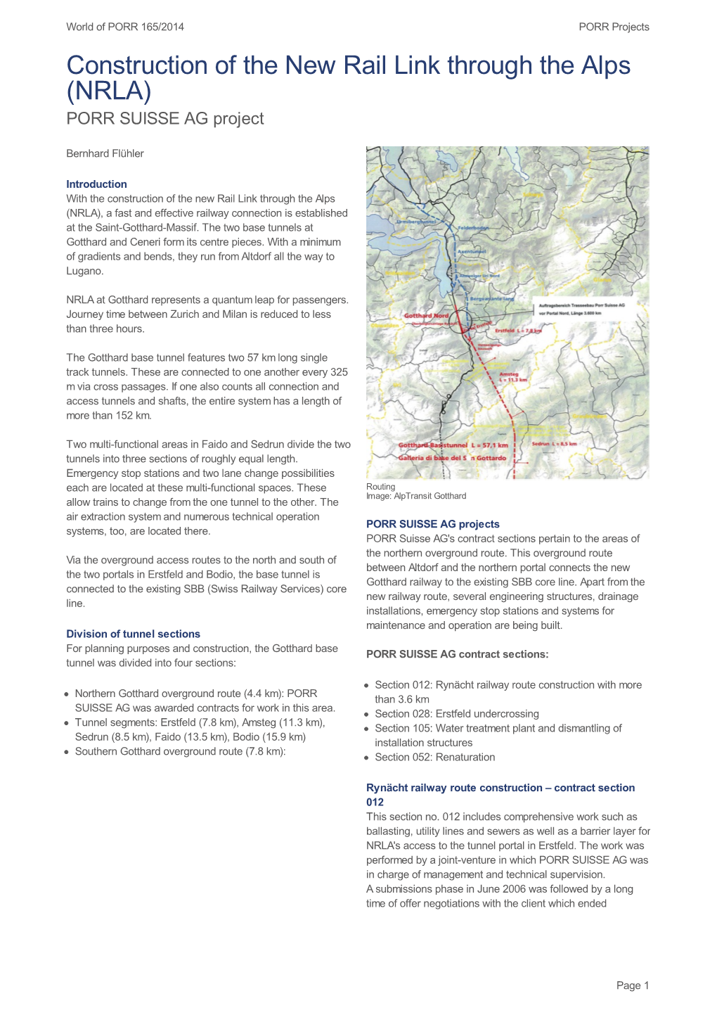 Construction of the New Rail Link Through the Alps (NRLA) — World