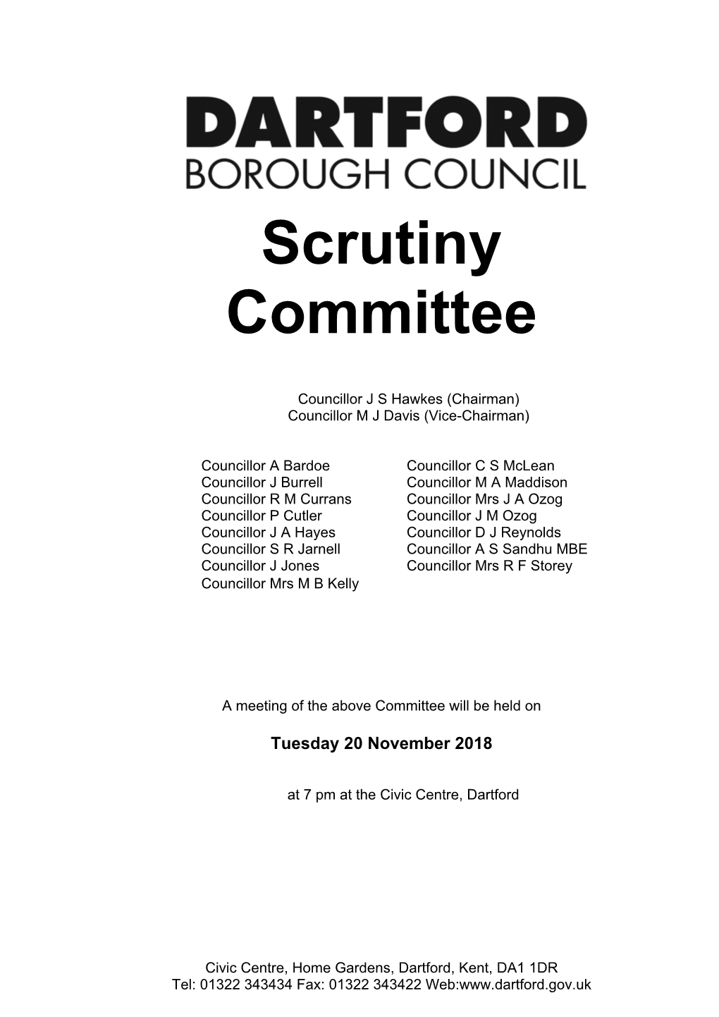 (Public Pack)Agenda Document for Scrutiny Committee, 20/11/2018 19