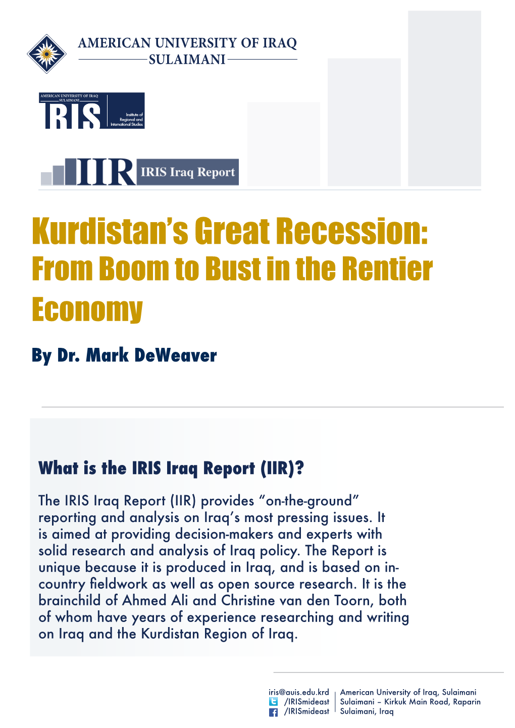 Kurdistan's Great Recession