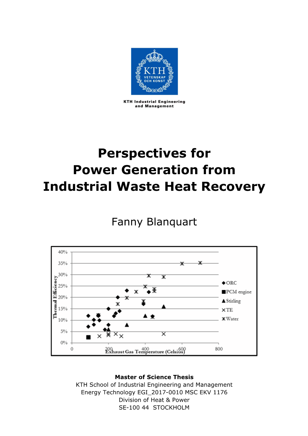 Perspectives for Power Generation from Industrial Waste Heat Recovery