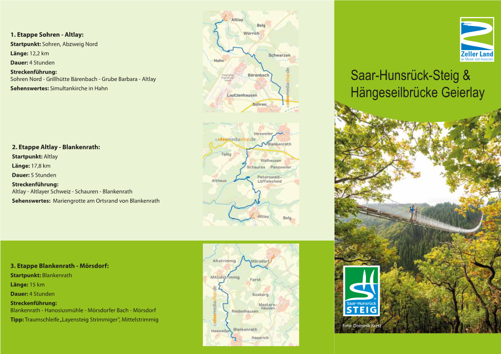 Saar Hunsrück Steig Und Hängeseilbrücke Klein