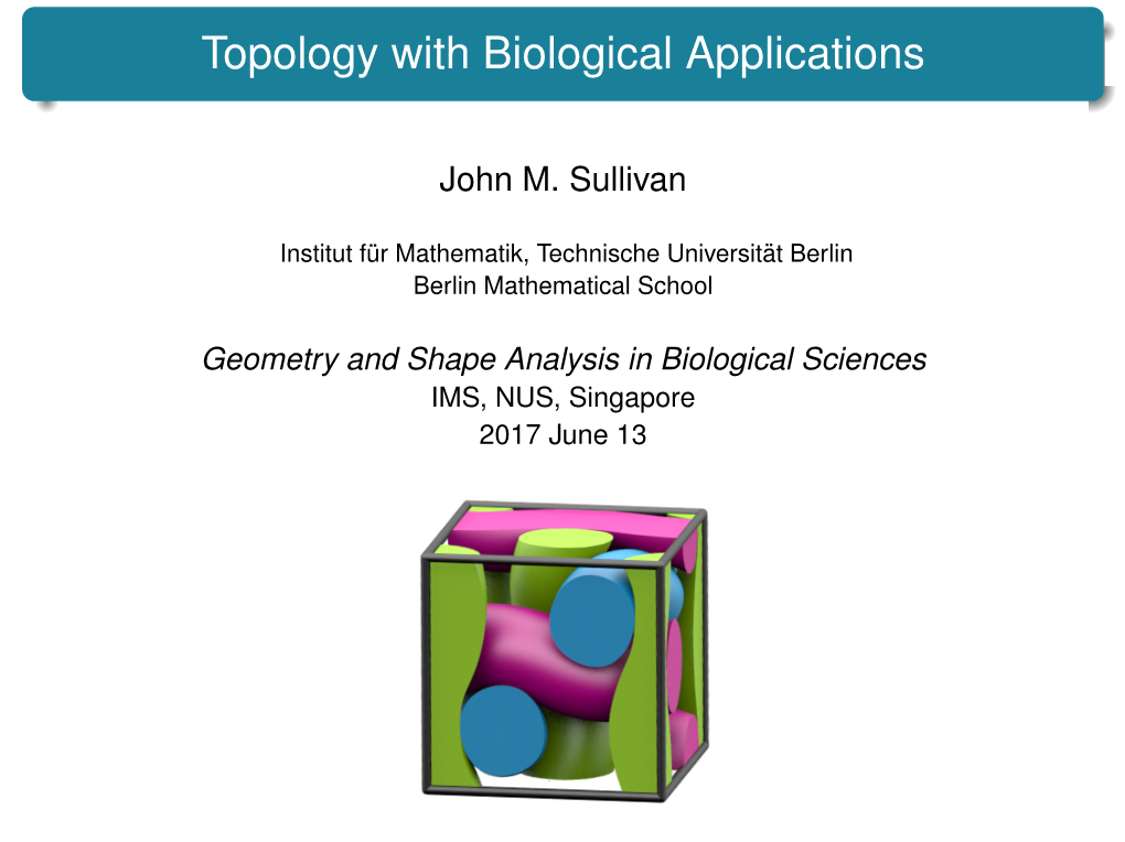 Topology with Biological Applications