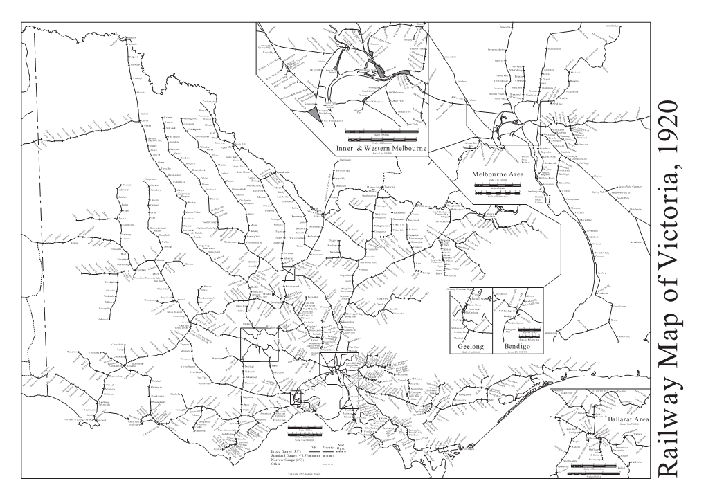 Railway Map of Victoria, 1920