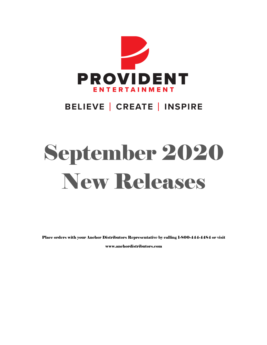 September 2020 New Releases