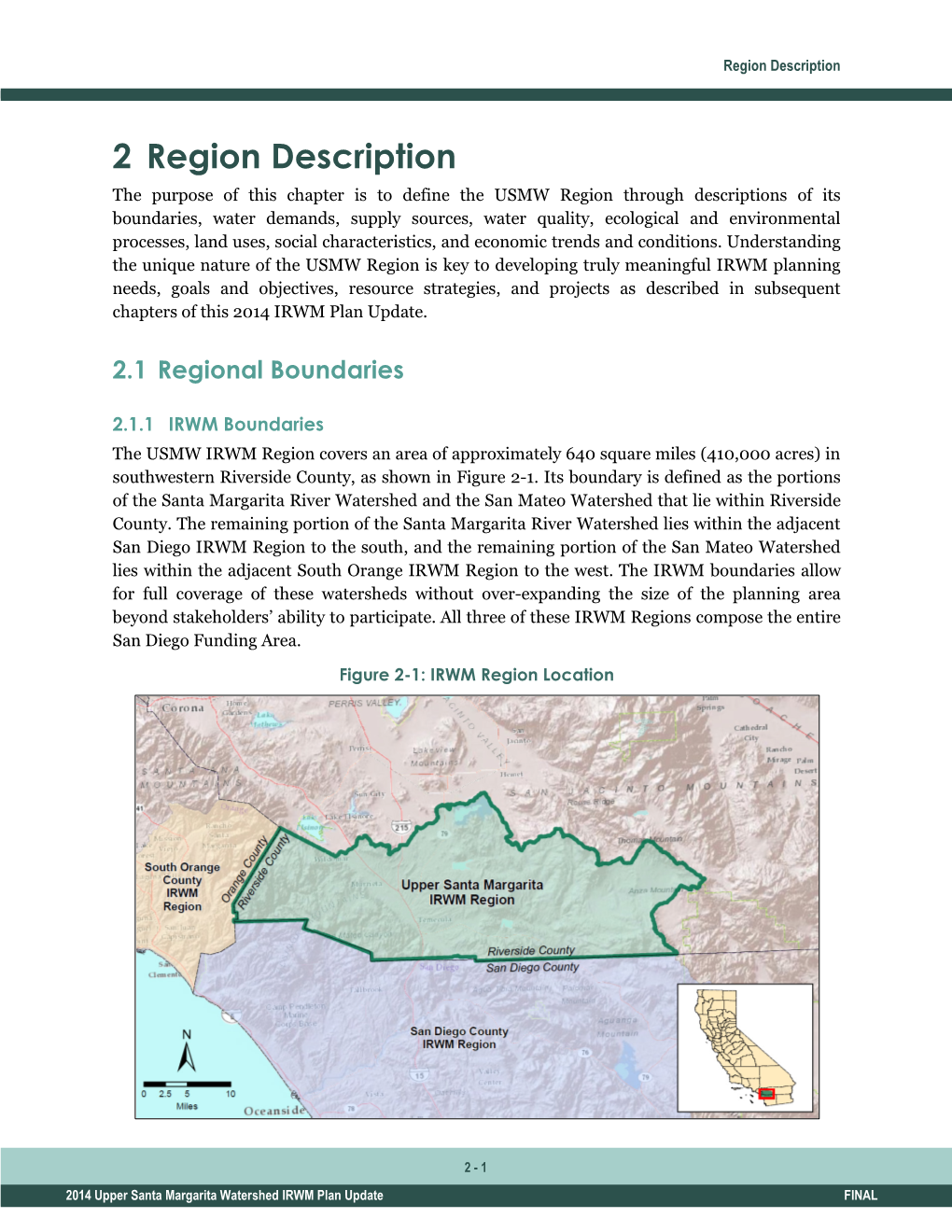 Upper Santa Margarita Watershed IRWM Plan Update FINAL