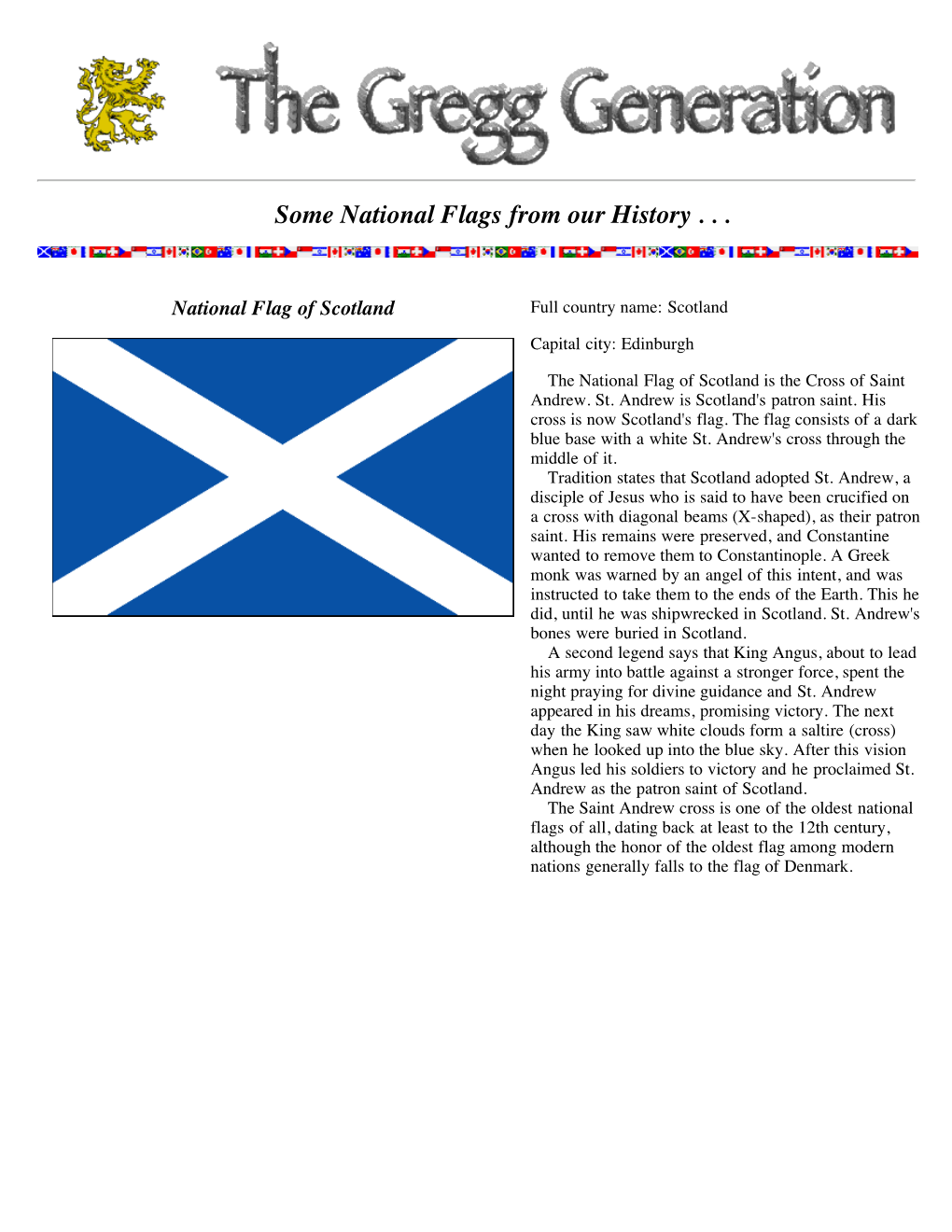 Some National Flags from Our History