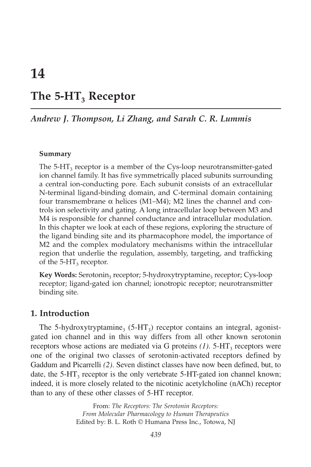 The 5-HT3 Receptor