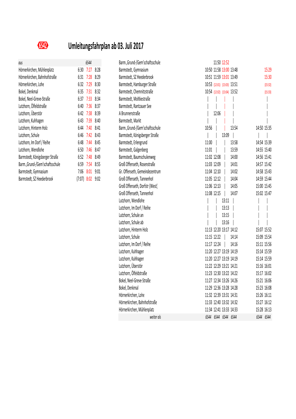 20170610 VHH Oe 6542 6543 6444 Umleitung Ab 3 Juli 2017.Xlsx