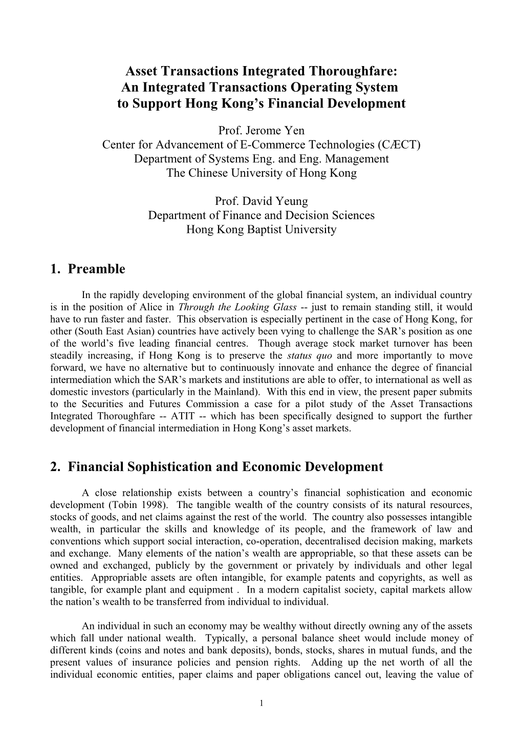 2.6. Institutional Investors and Financial Intermediation