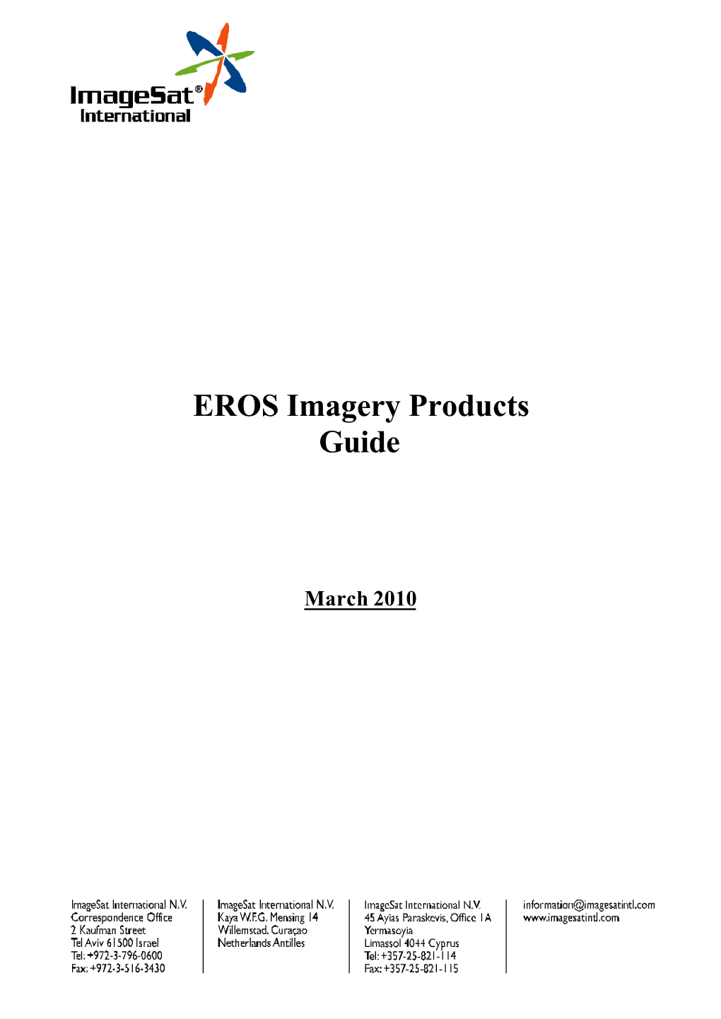 EROS Imagery Products Guide-March2010.Docx