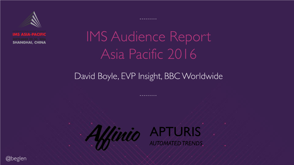 David Boyle, EVP Insight, BBC Worldwide