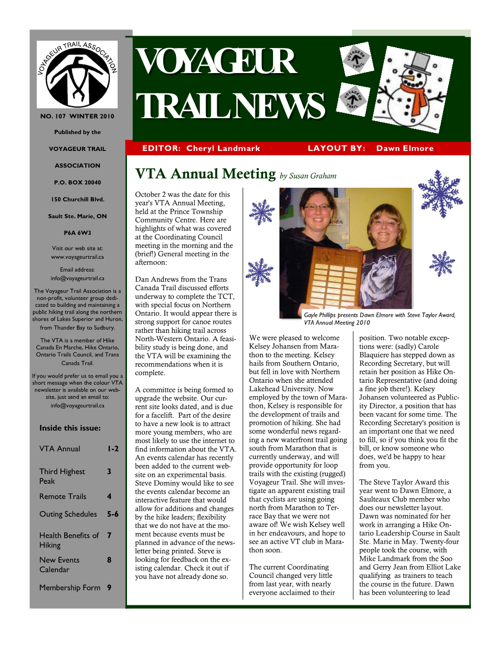 Voyageur Trail News No