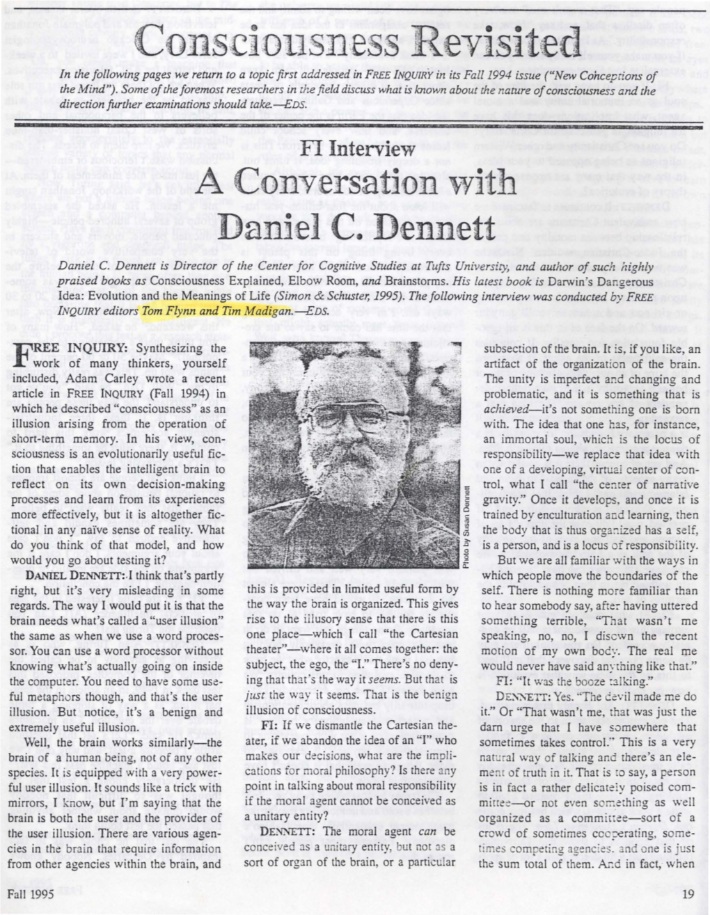 A Conversation Lvith Daniel C. Dennett