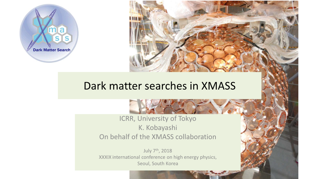 Status of XMASS Experiment