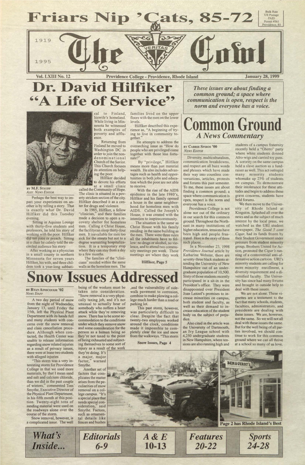 The Cowl 2 News January 28,1999 a Note of City (Beats
