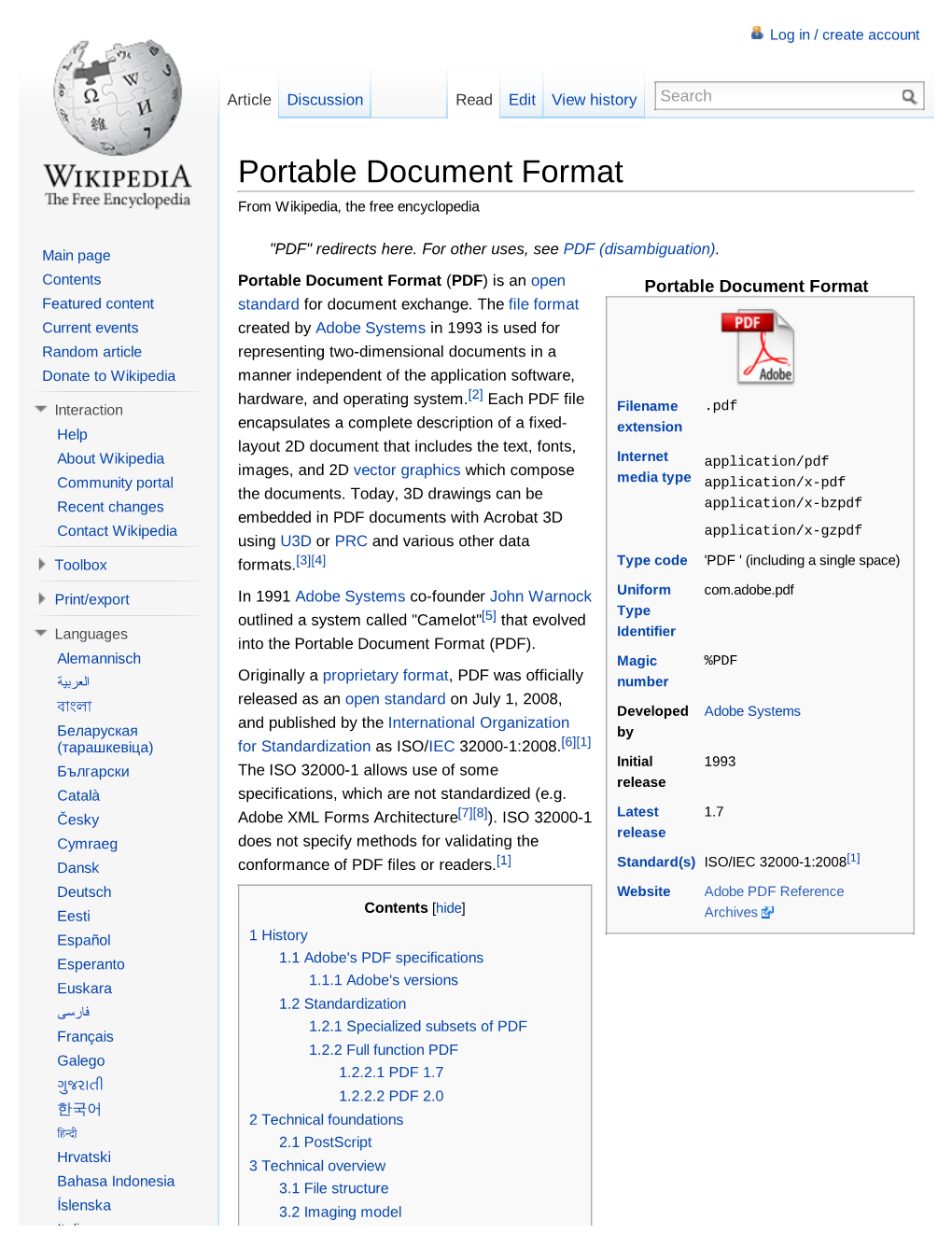 Portable Document Format from Wikipedia, the Free Encyclopedia