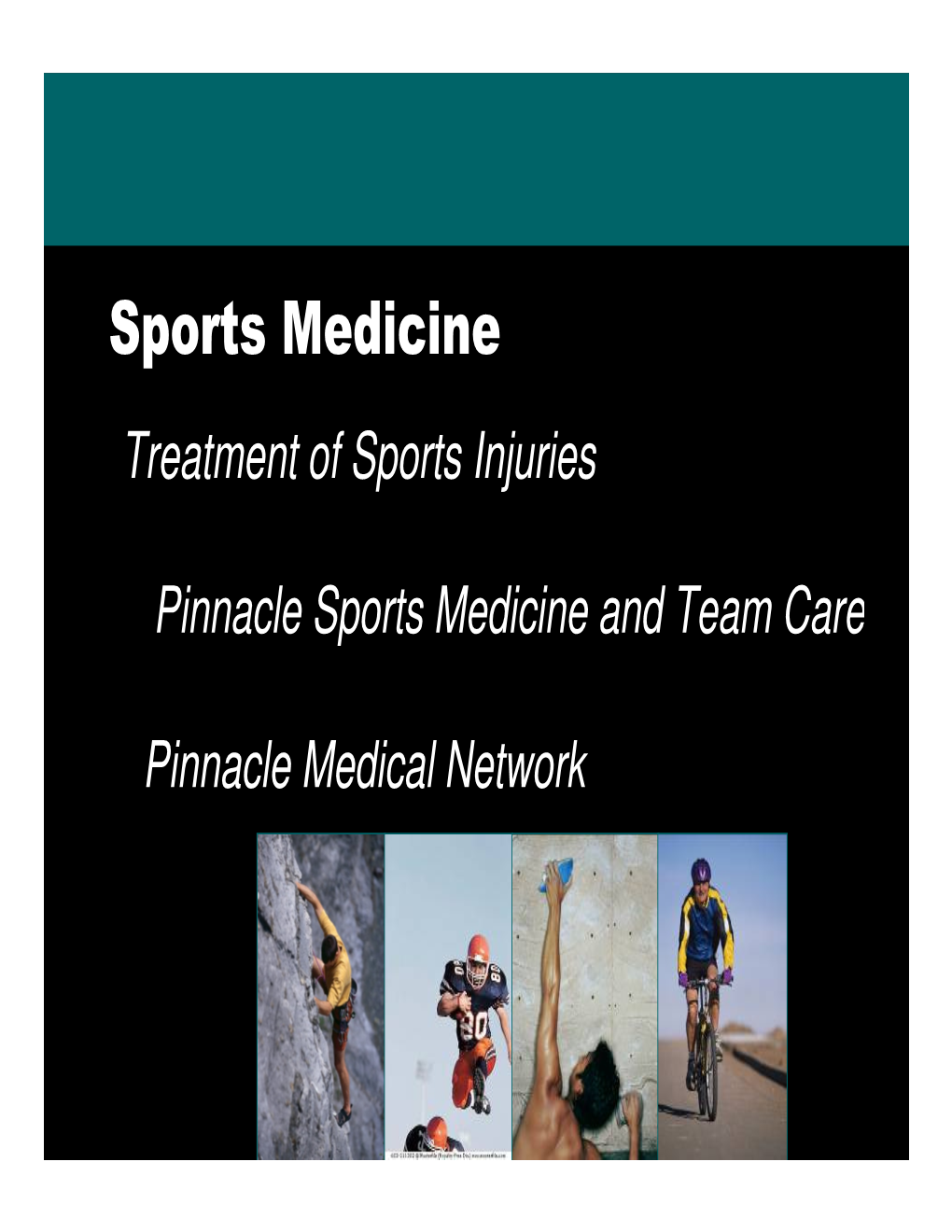 Sports Medicine Treatment of Sports Injuries