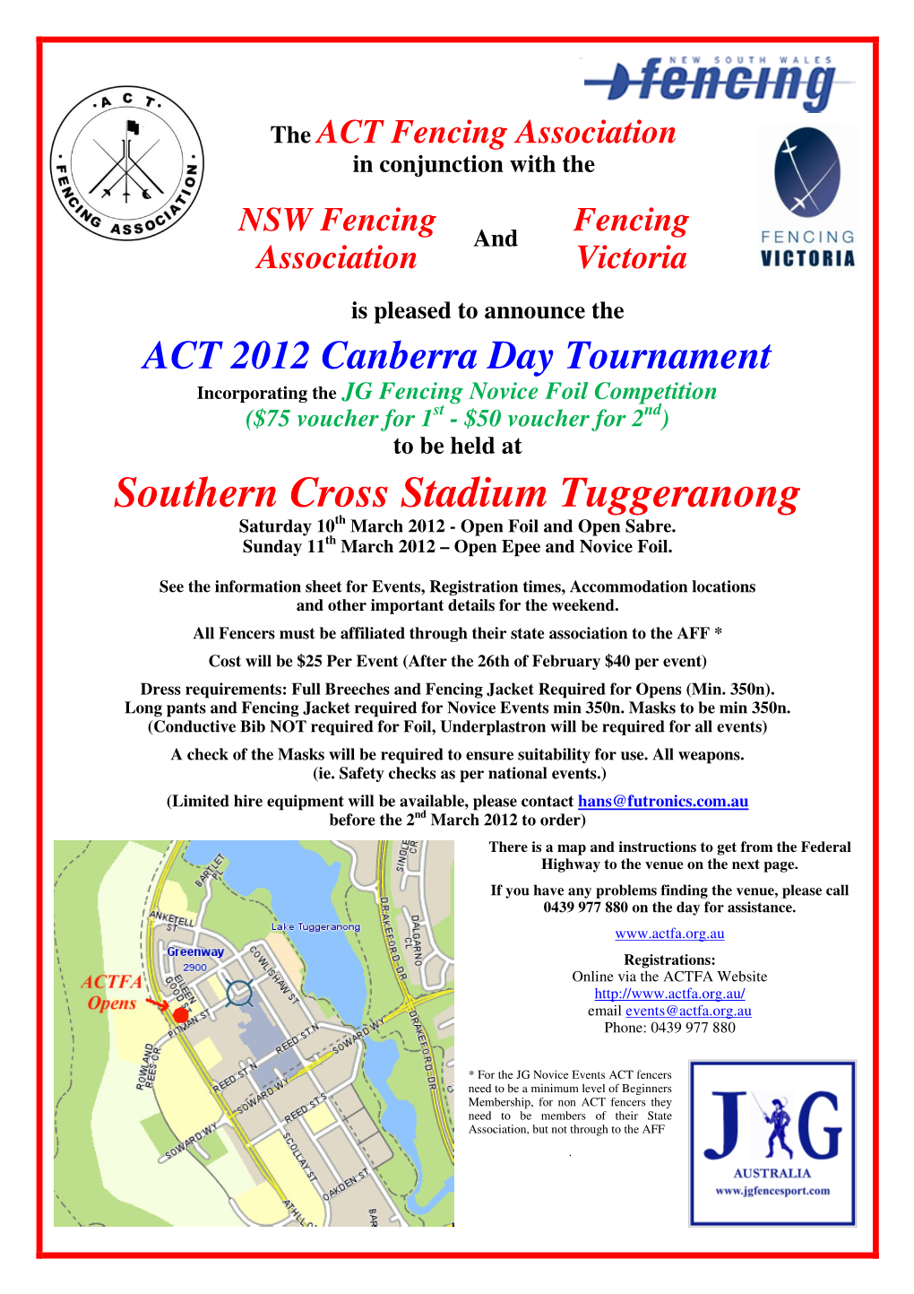 Southern Cross Stadium Tuggeranong Saturday 10Th March 2012 - Open Foil and Open Sabre