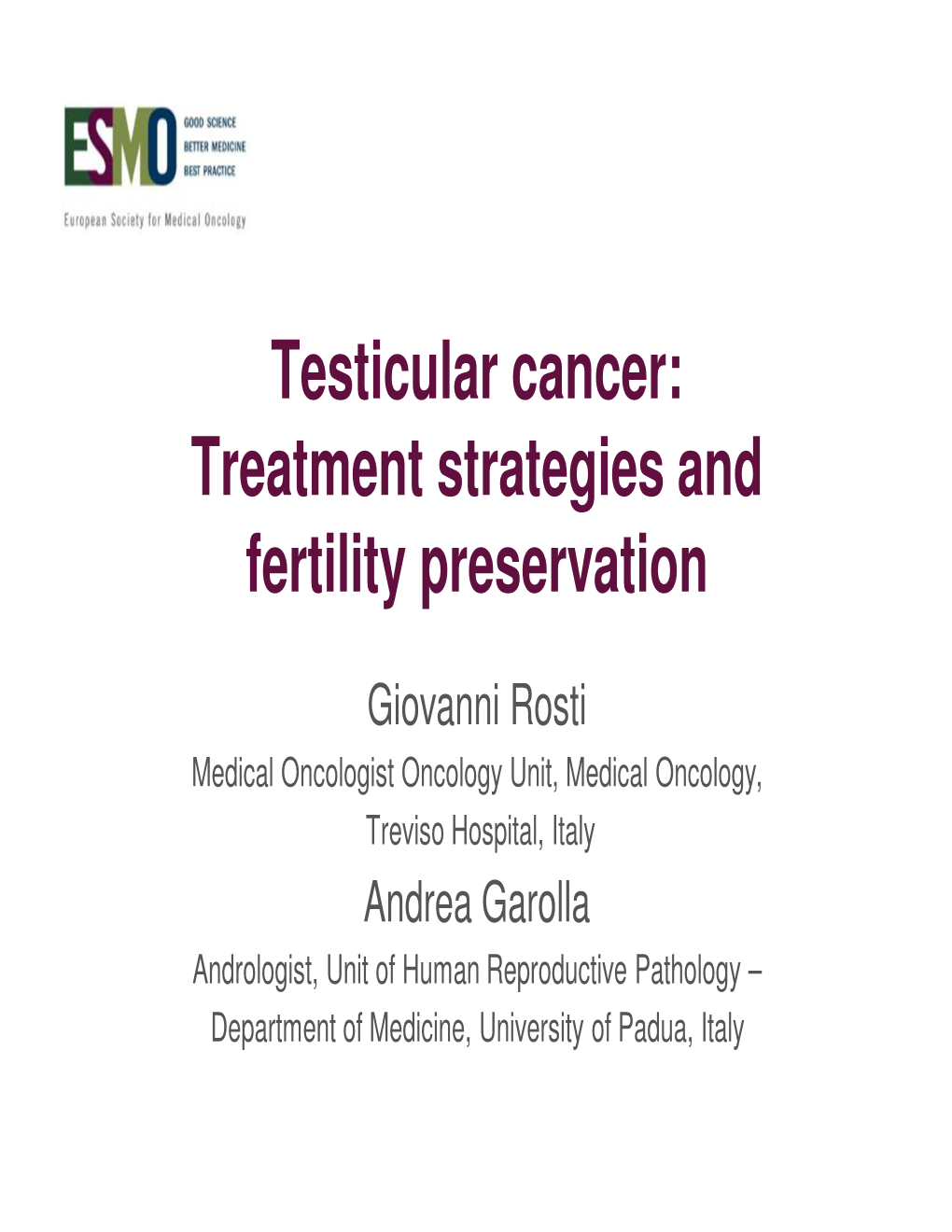 Testicular Cancer: Treatment Strategies and Fertility Preservation