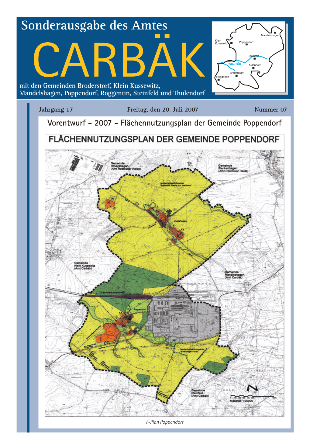 Mitteilungsblatt Nr. 07 Vom 20. Juli 2007 (2