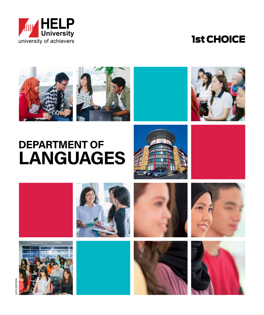DEPARTMENT of LANGUAGES 2019 EDITION 2019 Intensive English Programme (IEP)