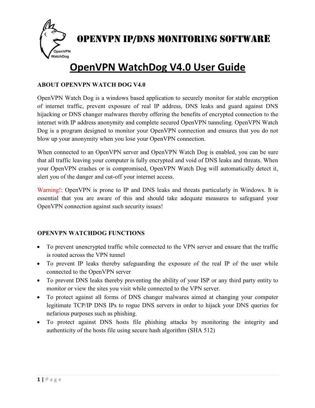 Openvpn Watchdog V4.0 User Guide