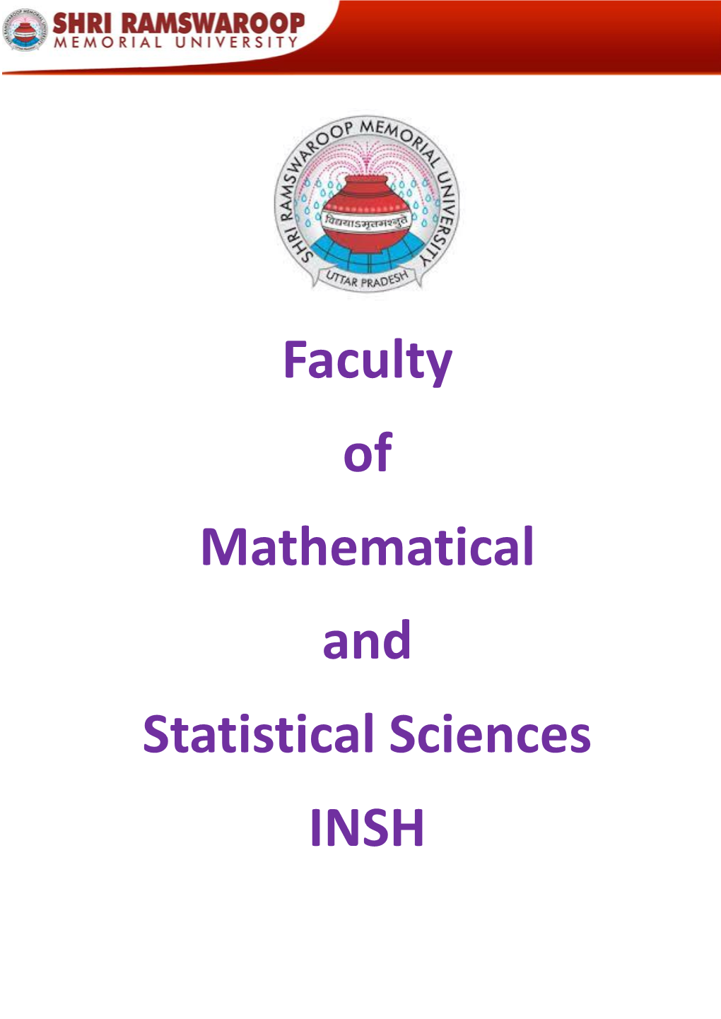 Faculty of Mathematical and Statistical Sciences INSH