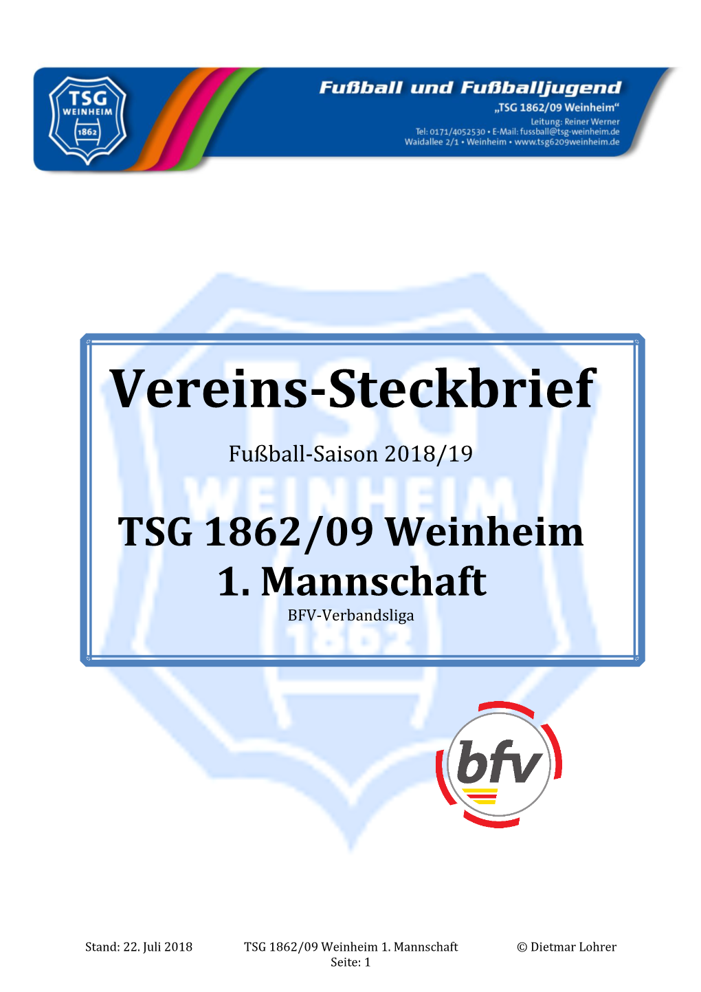 Vereins-Steckbrief