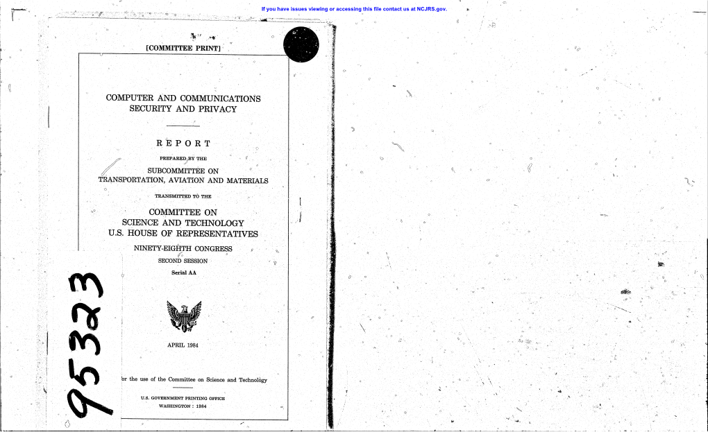 Computer and Communications Security DAN GLICKMAN Kansas, RAYMOND J