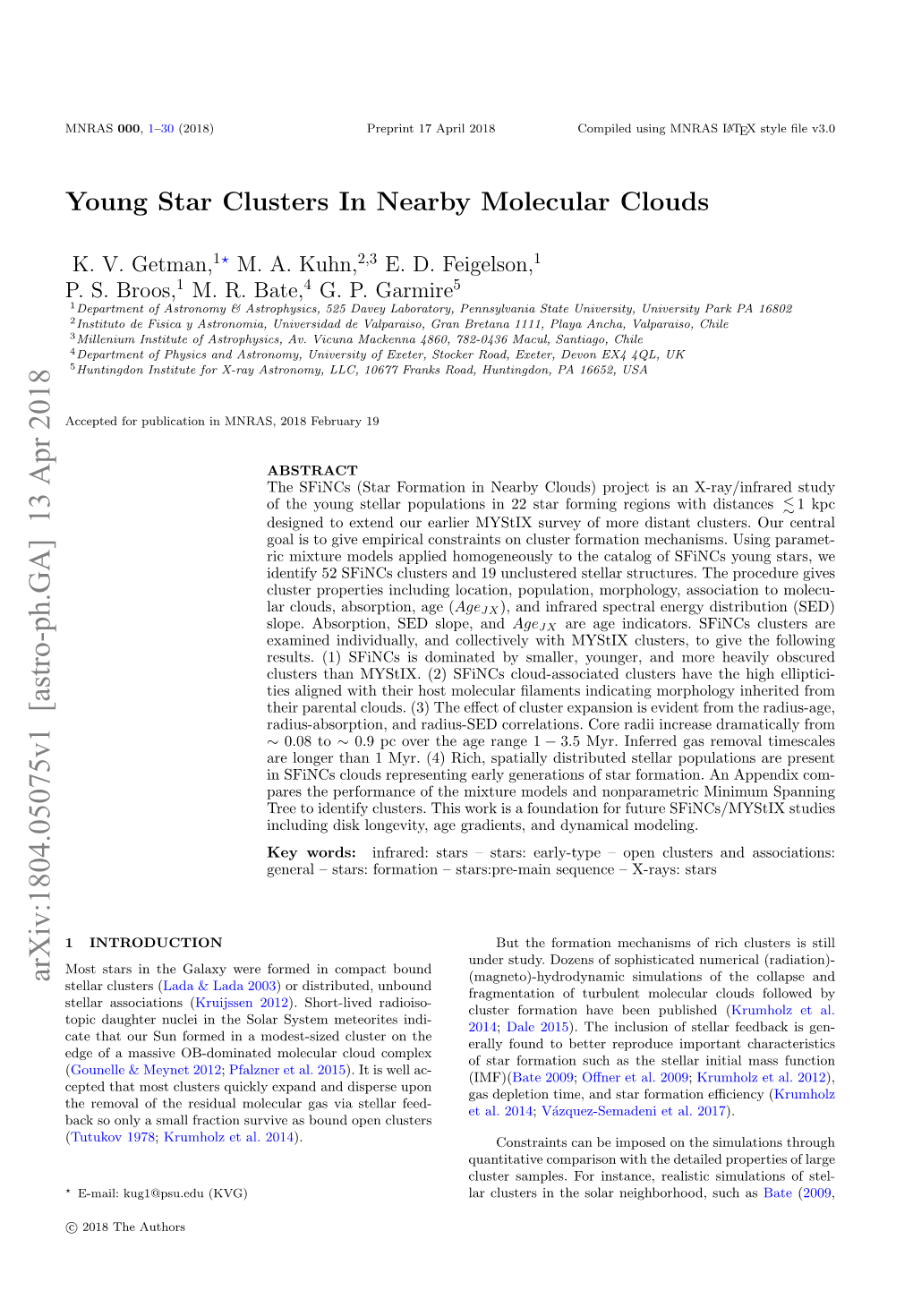 Young Star Clusters in Nearby Molecular Clouds