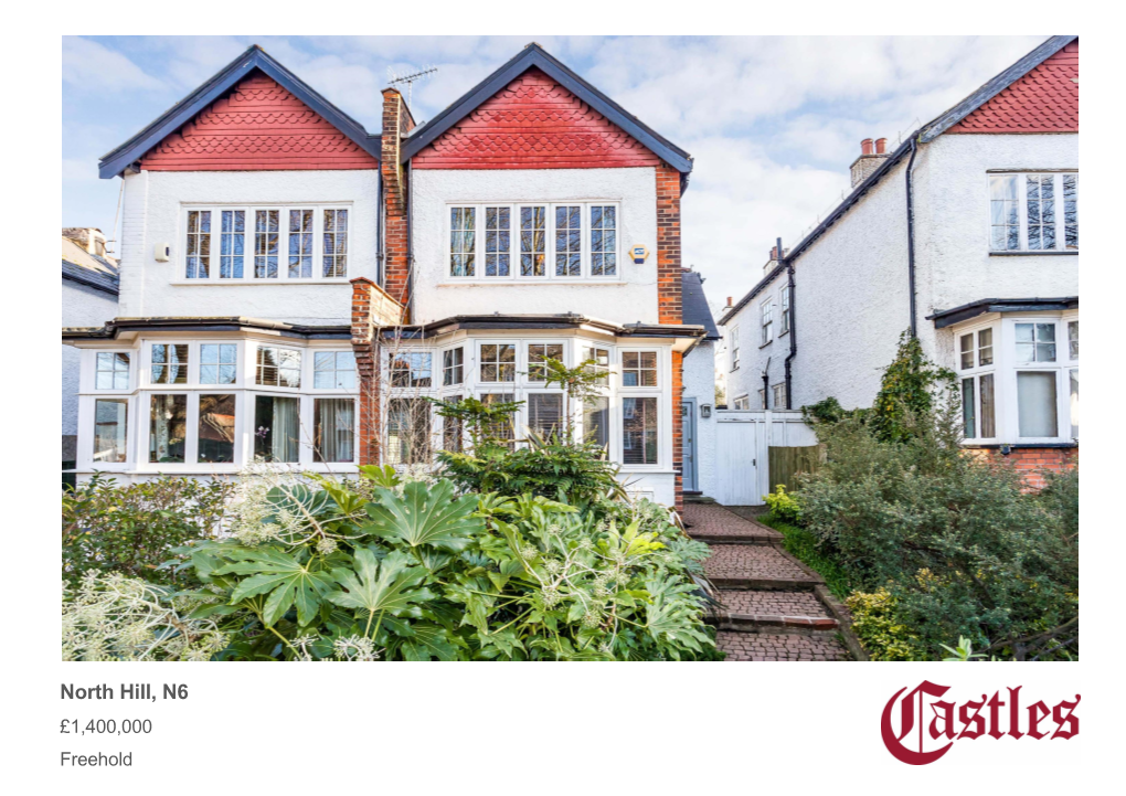 North Hill, N6 £1,400,000 Freehold