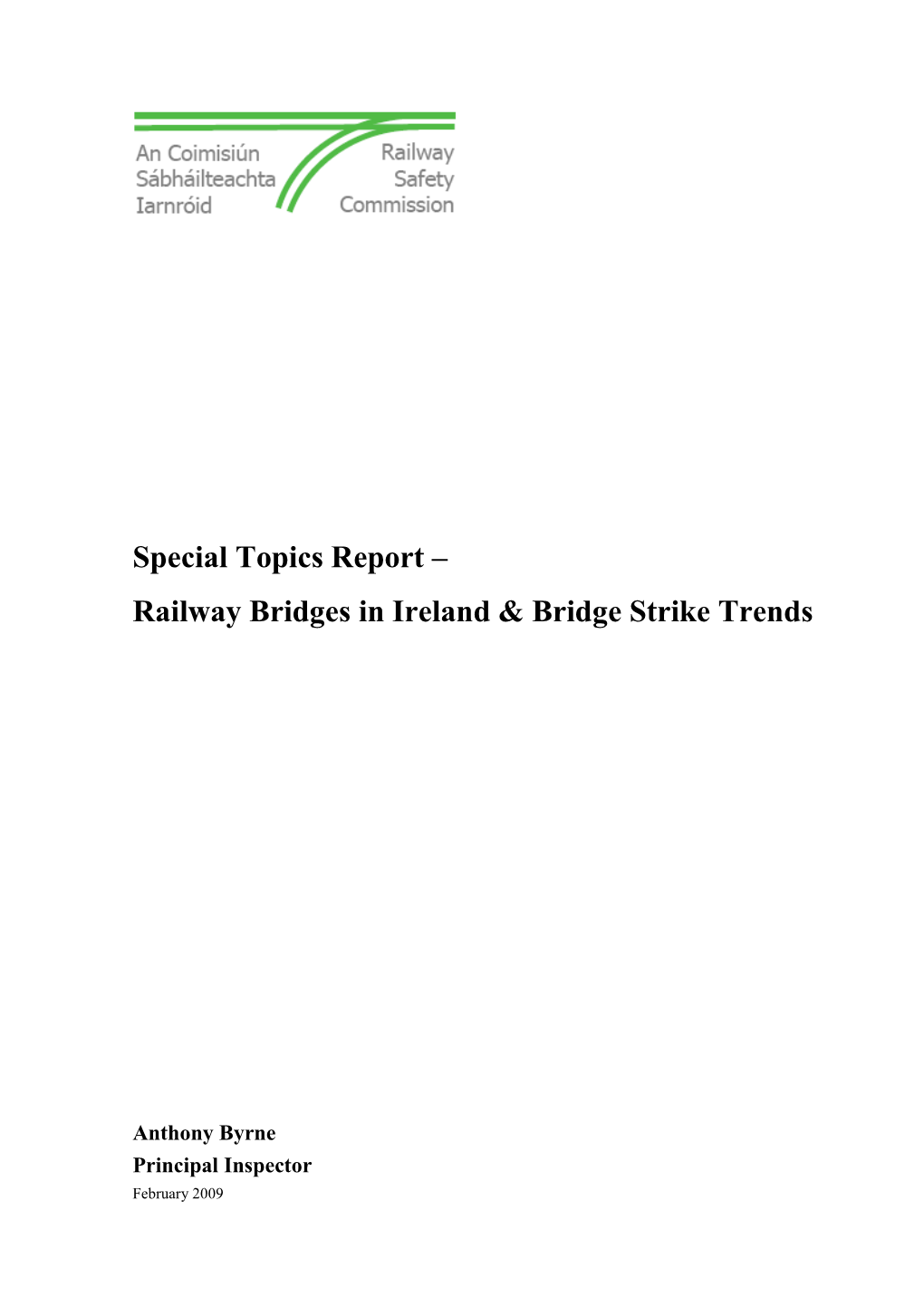 Railway Bridges in Ireland and Bridge Strike Trends Executive Summary