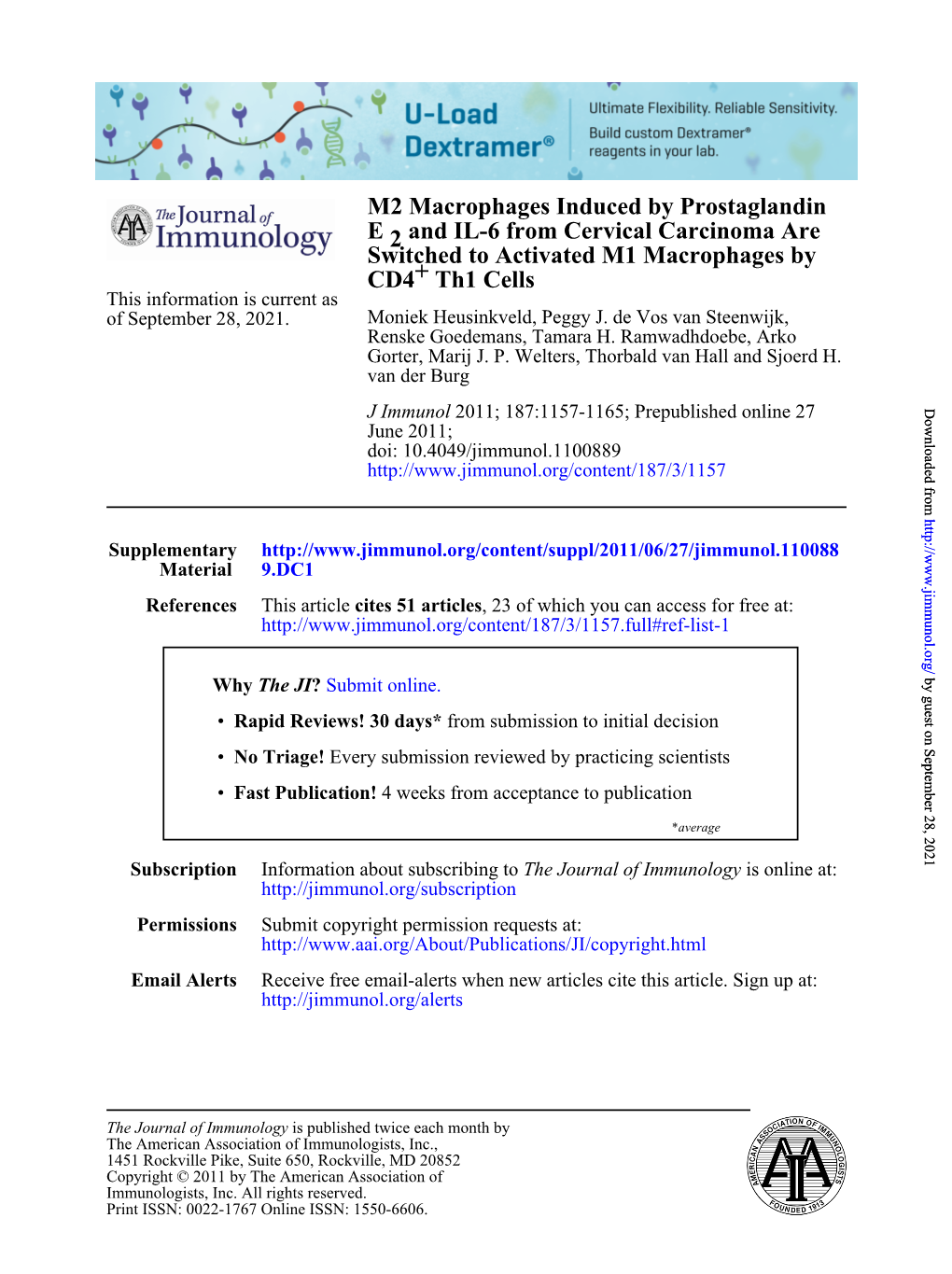 Th1 Cells +CD4 Switched to Activated M1 Macrophages by and IL-6 From