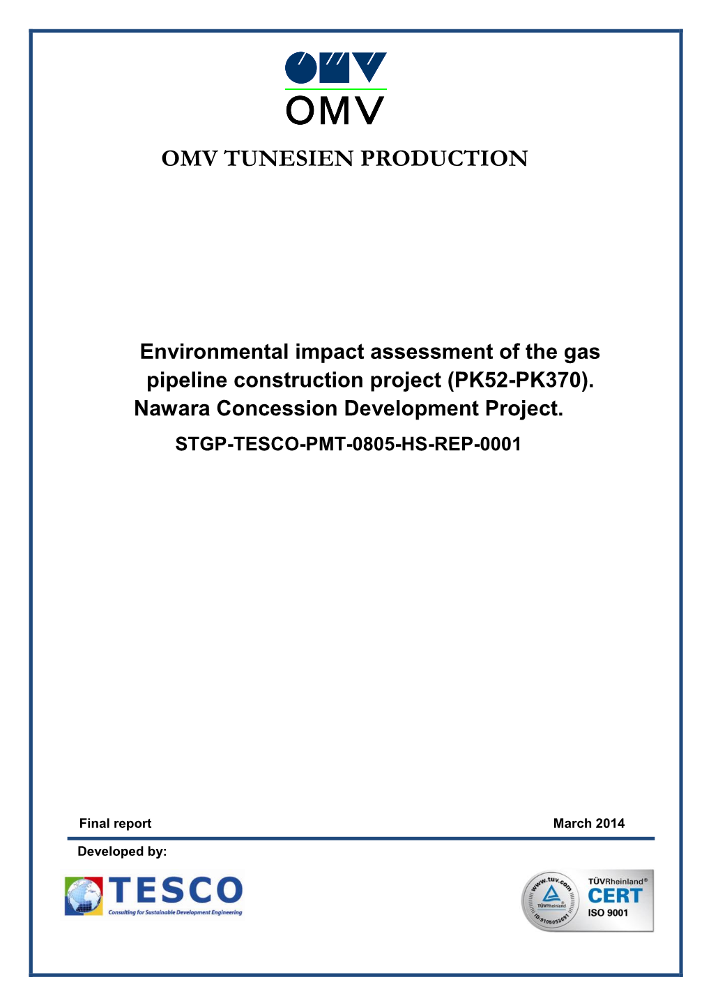 EIE Pipeline Construction-Update